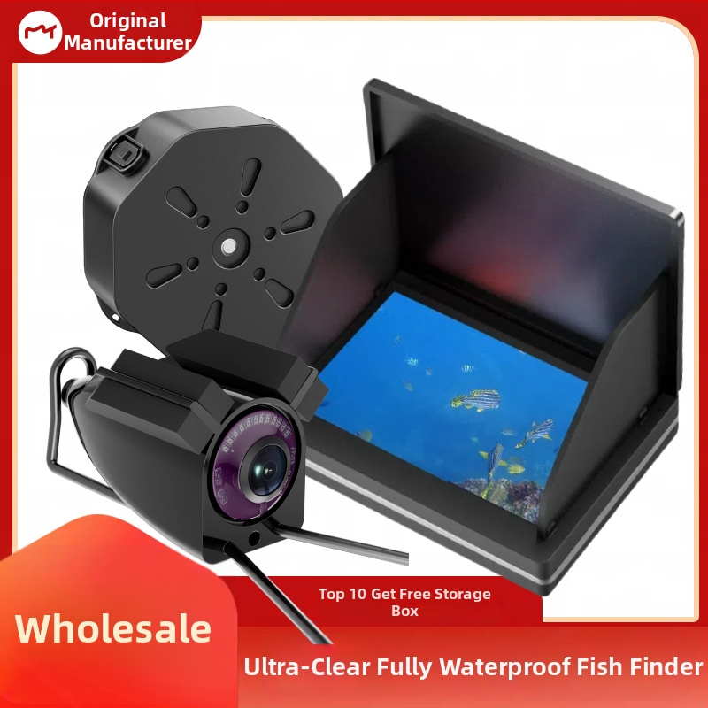 Υποβρύχια HD κάμερα ψαρέματος με οπτικό προβολέα, DC 10–18V, βάθος 0,6–500 m
