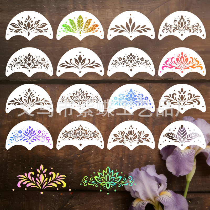 DIY rajzasztal üreges sablonnal gyerekek arcának festéséhez – kézzel készített kreatív festőeszköz, PET anyag, modell SJX-190