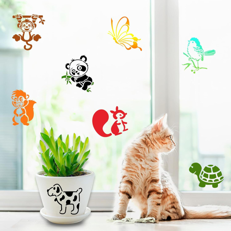 DIY šablona s temom životinja, snježni izrez dizajna, za sprejanje boje i grafite
