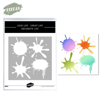 Set de șabloane cu decupaje pentru pereți, mască graffiti cu spray și șabloane pentru stickere de jurnal, turnare din rășină, stil artă modernă