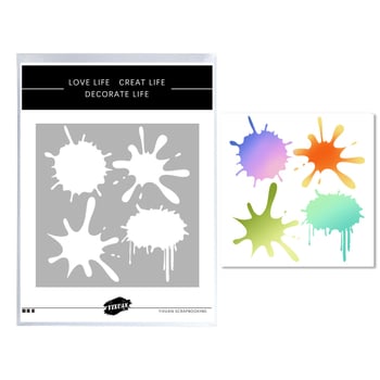 Set de șabloane cu decupaje pentru pereți, mască graffiti cu spray și șabloane pentru stickere de jurnal, turnare din rășină, stil artă modernă