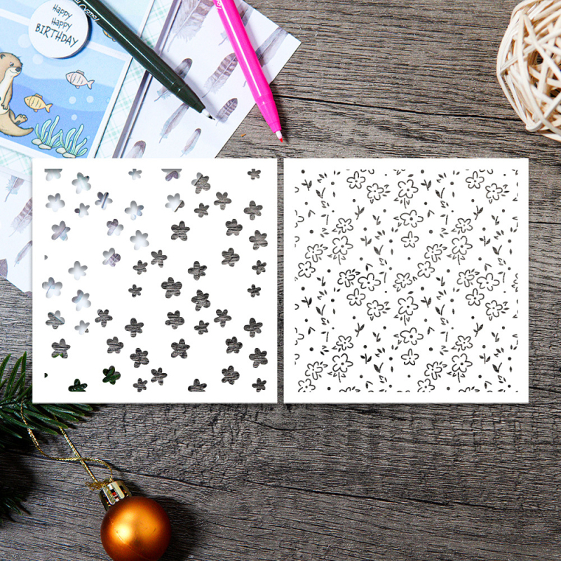 Šuplji šablon za crtanje za ukrašavanje dnevnika - smola; moderni minimalizam; graviranje; šuplji oblik; namjena: ukrašavanje dnevnika