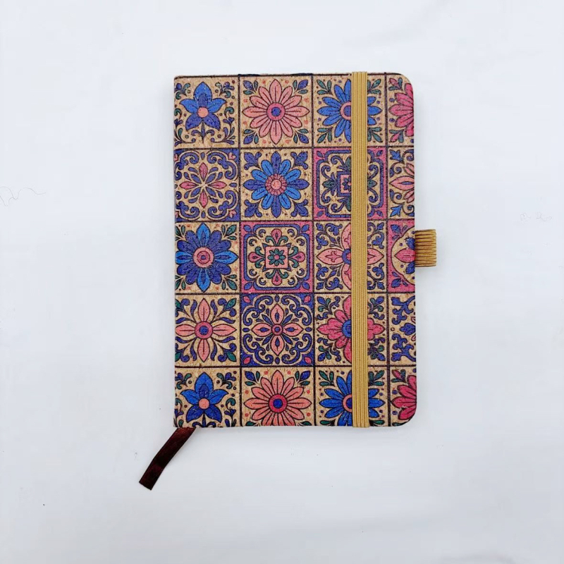 Bilježnica s unutarnjim papirom od drvene pulpe, ljepilno povezivanje, 200-300 stranica, kreativni stil, retro cvjetni uzorak