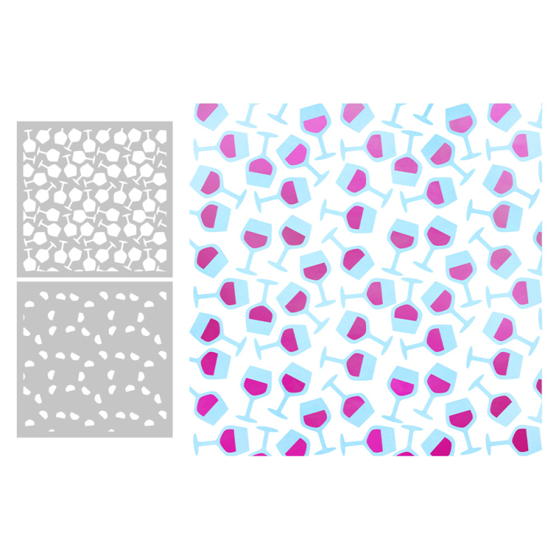 Šablona za slikanje s prorezima za ukrašavanje torbe, smola, graviranje, moderni minimalistički stil