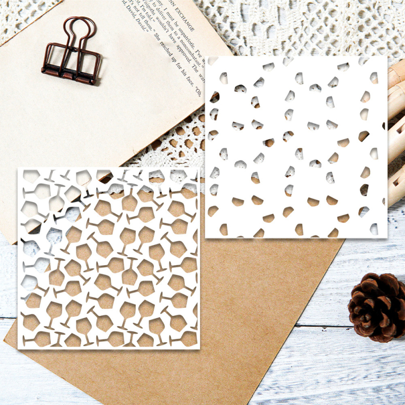 Šablona za slikanje s prorezima za ukrašavanje torbe, smola, graviranje, moderni minimalistički stil