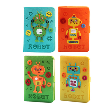 Füzet oldható lapokkal, vastag filcborítású, Daolin papír, 80 g/m², aranyos japán-koreai stílus, márka Stubborn creativity