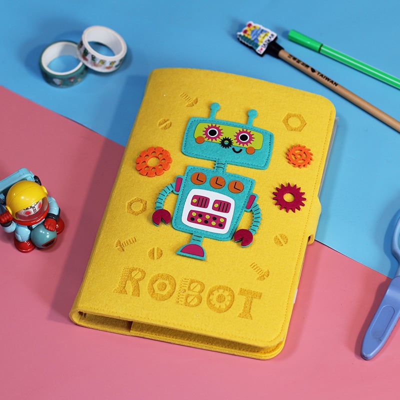 Füzet oldható lapokkal, vastag filcborítású, Daolin papír, 80 g/m², aranyos japán-koreai stílus, márka Stubborn creativity