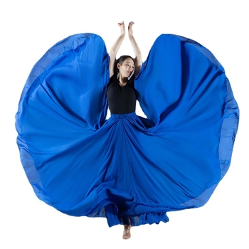 Plesna suknja od šifona za etnički ples, Lin Mu, proljeće 2023