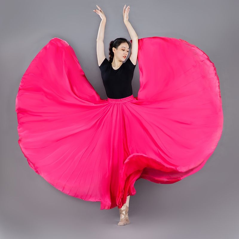 Plesna suknja od šifona za etnički ples, Lin Mu, proljeće 2023