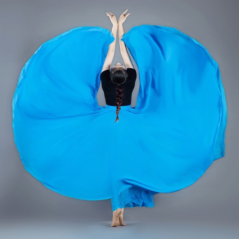 Plesna suknja od šifona za etnički ples, Lin Mu, proljeće 2023