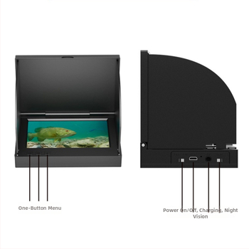 Υποβρύχια κάμερα ψαρέματος με HD βίντεο και ορατό ανιχνευτή ψαριών — πολυγλωσσική διεπαφή, τροφοδοσία DC 10-18V, εύρος βάθους 0.6–500 m