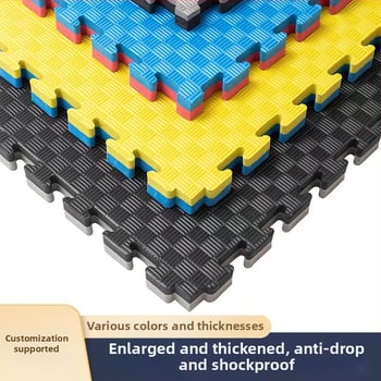 Подова мат за фитнес зала за тренировки по бойни изкуства, бокс и таеквондо • пяна • квадратна • миеща се