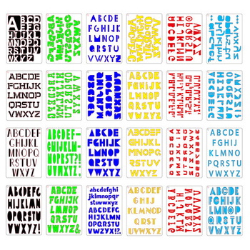 Šablone slova i brojeva (24 kom) za DIY dnevnik – PET materijal, brand Painted Enle; IP ovlaštenje: Ne; Privatne marke: Da; Uvoz: Ne