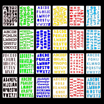 Šablone slova i brojeva (24 kom) za DIY dnevnik – PET materijal, brand Painted Enle; IP ovlaštenje: Ne; Privatne marke: Da; Uvoz: Ne