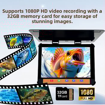 Υποβρύχια HD κάμερα για ανίχνευση ψαριών – Μπαταρία λιθίου, βάθος 0,6–30 μ., πλήρες σετ προβολής