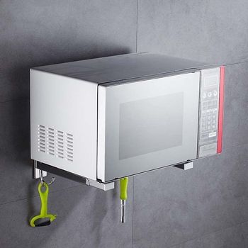 Ράφι τοίχου από ανοξείδωτο ατσάλι για φούρνο μικροκυμάτων, μοντέλο S09, αναδιπλούμενο, 1 επίπεδο, φορτίο 100