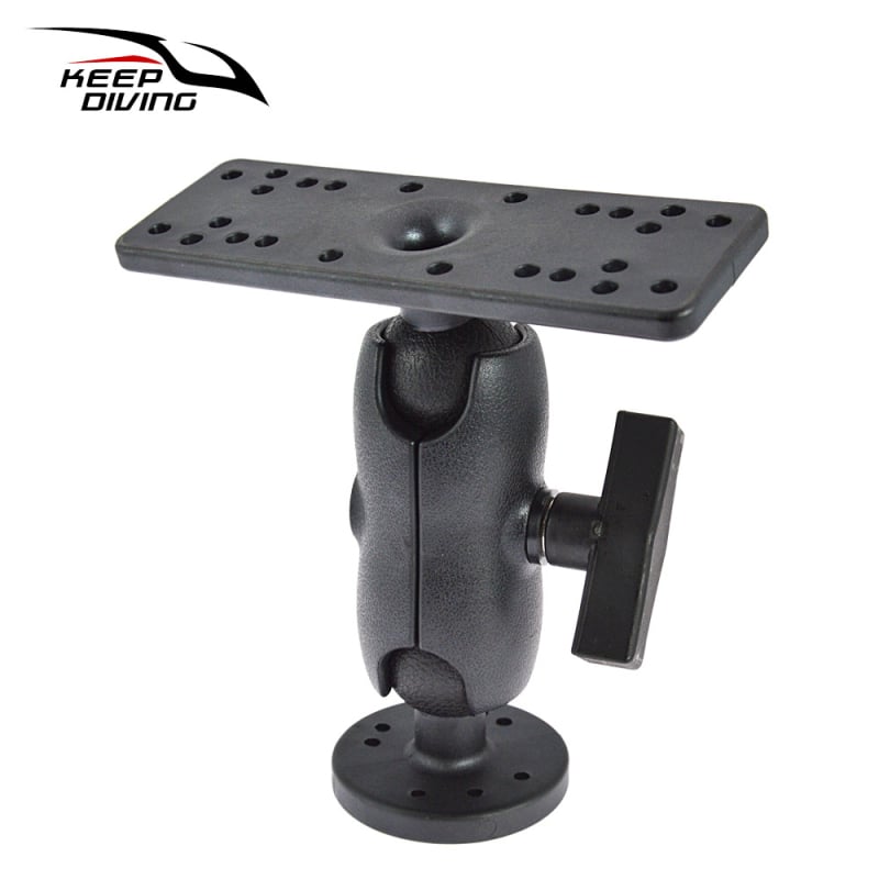 KEEP DIVING KK-A53 kajak halfigyelő tartó, GPS-kompatibilis, 360°-os forgó rögzítő, anyag: megerősített nylon + TPU
