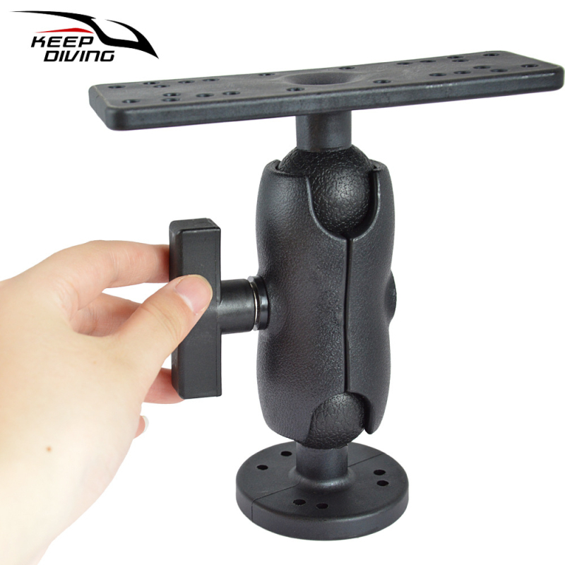 KEEP DIVING KK-A53 kajak halfigyelő tartó, GPS-kompatibilis, 360°-os forgó rögzítő, anyag: megerősített nylon + TPU