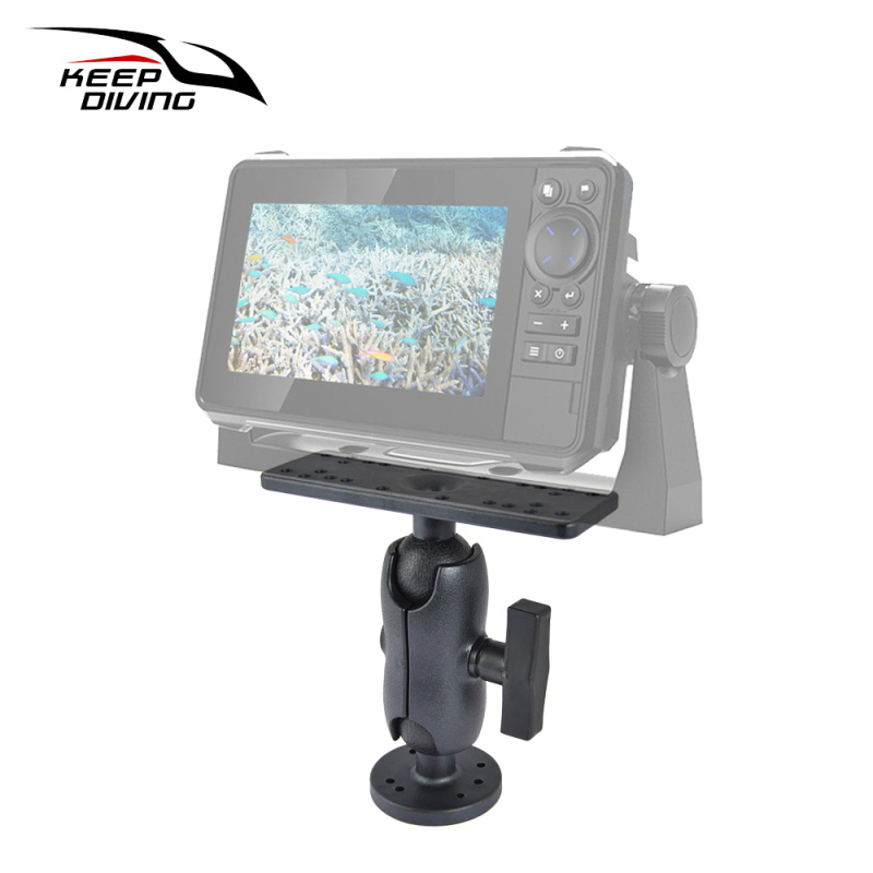 KEEP DIVING KK-A53 kajak halfigyelő tartó, GPS-kompatibilis, 360°-os forgó rögzítő, anyag: megerősített nylon + TPU