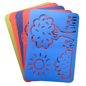 A4 Šablona za crtanje, set od 5 modela, scenarijski natpisi s izrezima, ekološki PET materijal, životinjski uzorak (Brand Painted Enle; Materijal PET; Uvoz: Ne; IP ovlaštenje: Ne; Ovlaštene privatne marke: Da)