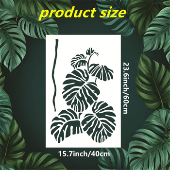 Plastični šablon za zidno bojanje s motivom tortoise-back bamboo, DL001, ekološki PET