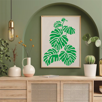 Plastični šablon za zidno bojanje s motivom tortoise-back bamboo, DL001, ekološki PET