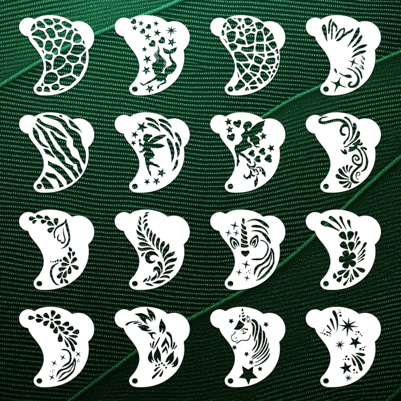 Šablona za crtanje lica za djecu — za kutove očiju, cosplay i scenski makeup, DIY ispis šablone; Marka Owkjasw, Materijal PET, Uvoz: Ne, IP dozvola: Ne