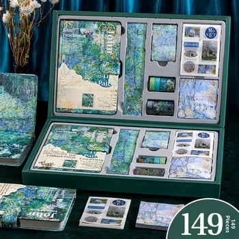 Σετ ημερολογίων σε ελαιογραφικό στυλ – DIY, με κουτί δώρου, για μαθητές