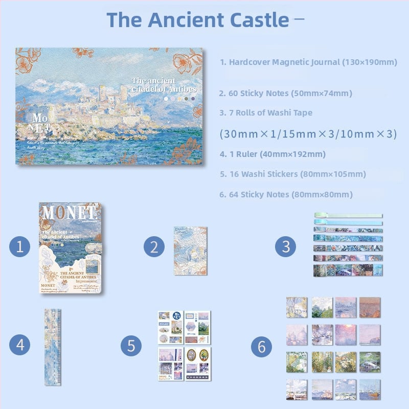 Σετ ημερολογίων σε ελαιογραφικό στυλ – DIY, με κουτί δώρου, για μαθητές