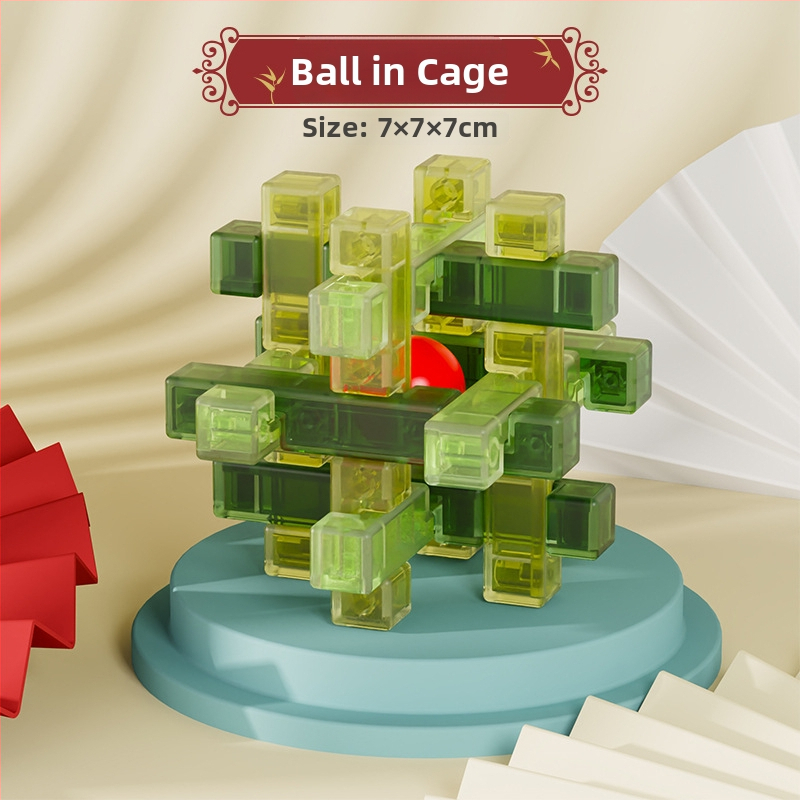 Sanrong Luban lock / Kongming lock puzzle, ABS materiál, tréning trpezlivosti a rozvoj kognitívnych schopností, balené v farebnej krabičke