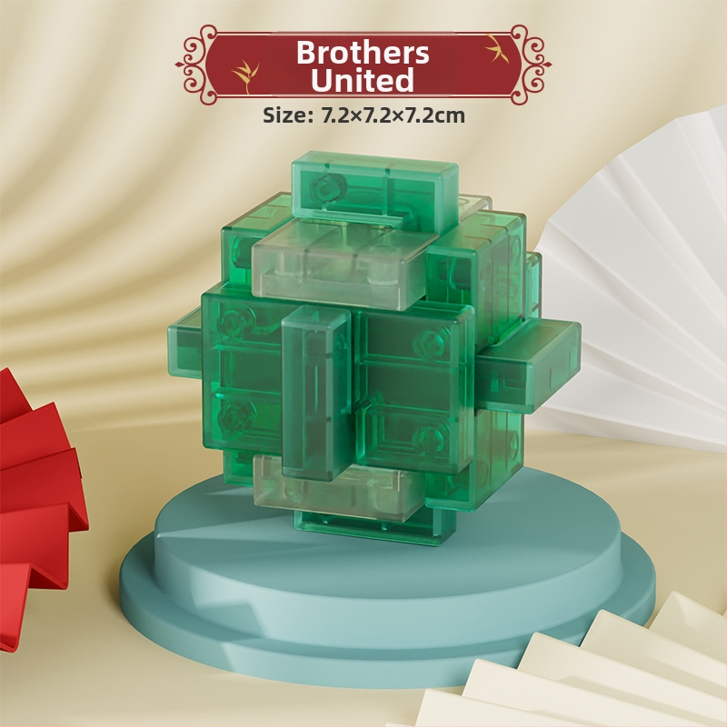 Sanrong Luban lock / Kongming lock puzzle, ABS materiál, tréning trpezlivosti a rozvoj kognitívnych schopností, balené v farebnej krabičke