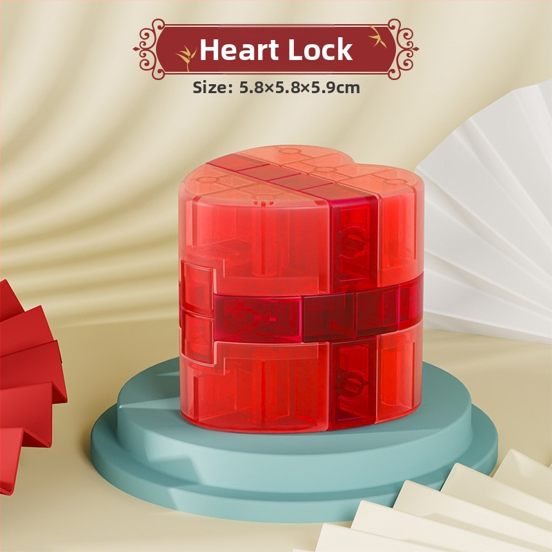 Sanrong Luban lock / Kongming lock puzzle, ABS materiál, tréning trpezlivosti a rozvoj kognitívnych schopností, balené v farebnej krabičke