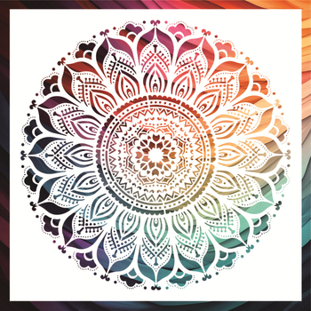 Mandala zidna šablona za DIY umjetnost — PET materijal, ekološki, domaće, generička marka, bez IP licence