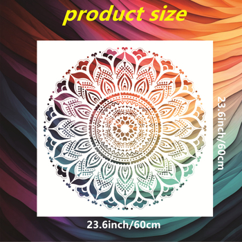 Mandala zidna šablona za DIY umjetnost — PET materijal, ekološki, domaće, generička marka, bez IP licence