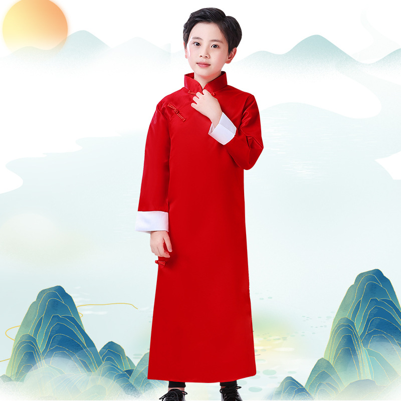 Dječji Crosstalk kaput, dugi rukav, 100% poliester, kineski stil, uzrast 3-8 godina