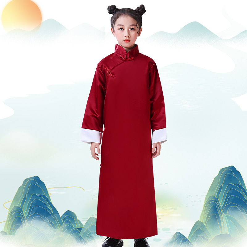 Dječji Crosstalk kaput, dugi rukav, 100% poliester, kineski stil, uzrast 3-8 godina