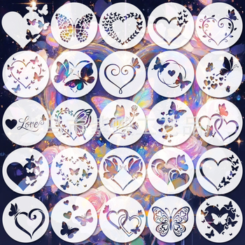 PET šablona s otiskom leptira za dječje DIY crtanje — Model SJX-193; Marke Yiwu Purple Butterfly Crafts Factory; Materijal: PET; Izvor prekograničnog izvoza: Da; IP ovlaštenje: Ne