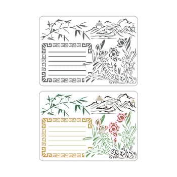 DIY šablona izreza za bilten A4 kineski drevni stil krajina serija (Materijal: PET; Brend: Tiechen; Uvoz: Ne; IP dozvola: Ne)