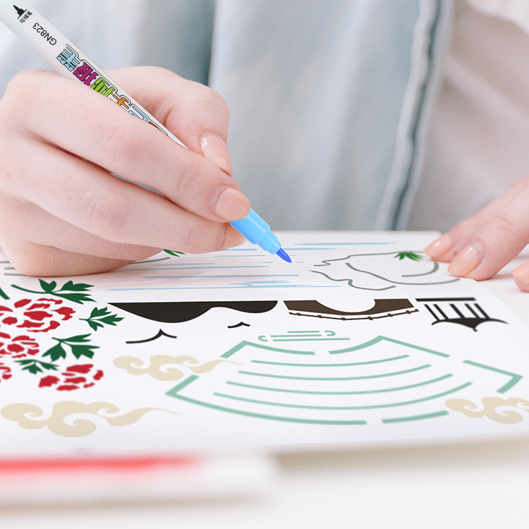 DIY šablona izreza za bilten A4 kineski drevni stil krajina serija (Materijal: PET; Brend: Tiechen; Uvoz: Ne; IP dozvola: Ne)