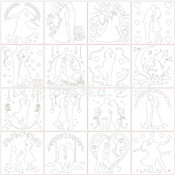 PET šablona izrez za ljubavnu izjavu – SJX-167, Yiwu Zidie Craft Factory, prekogranični izvoz, IP prava: Nije ovlašteno