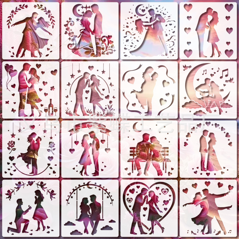 PET šablona izrez za ljubavnu izjavu – SJX-167, Yiwu Zidie Craft Factory, prekogranični izvoz, IP prava: Nije ovlašteno