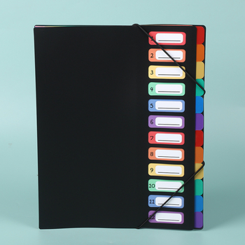 12-strani PP mapa za dokumente, višestrani organizator, format A4, velika kapaciteta, mogućnost tiskanja logotipa