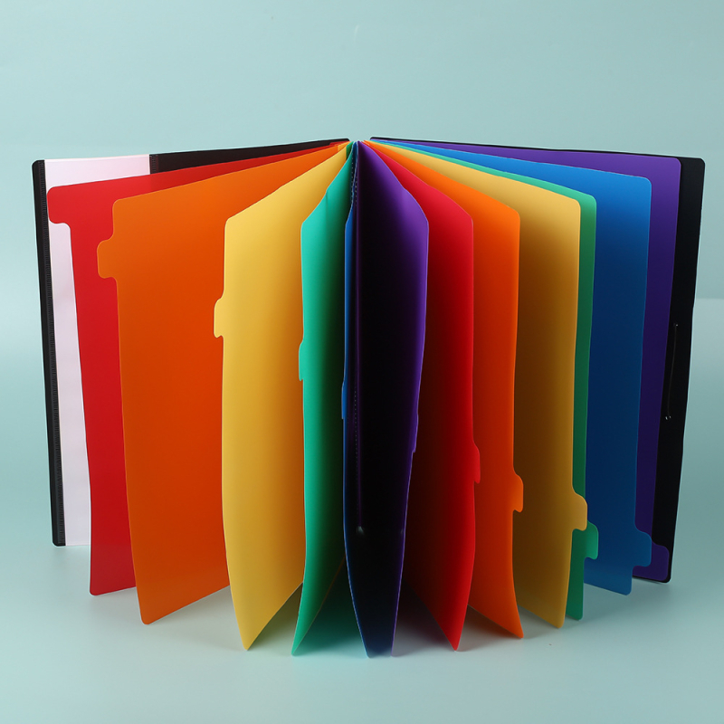 12-strani PP mapa za dokumente, višestrani organizator, format A4, velika kapaciteta, mogućnost tiskanja logotipa