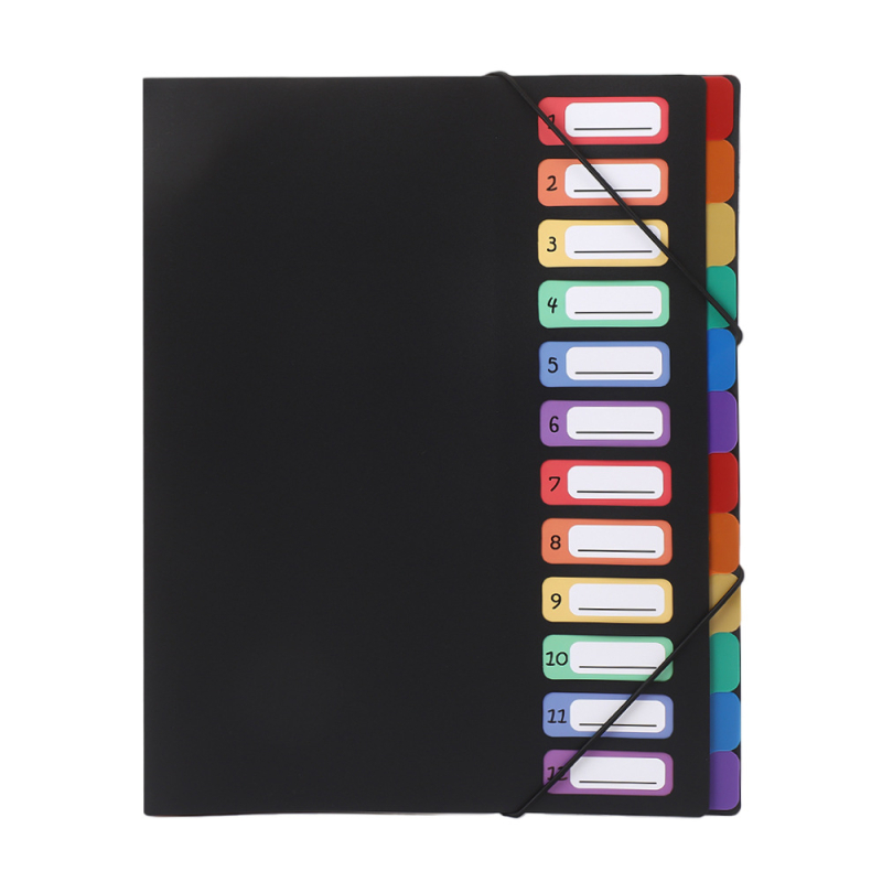 12-strani PP mapa za dokumente, višestrani organizator, format A4, velika kapaciteta, mogućnost tiskanja logotipa