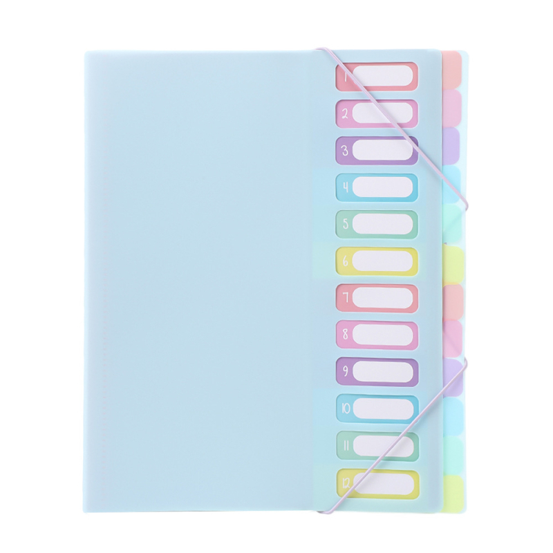 12-strani PP mapa za dokumente, višestrani organizator, format A4, velika kapaciteta, mogućnost tiskanja logotipa