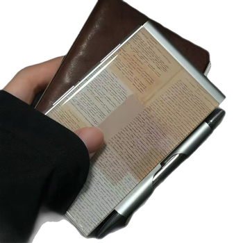 Pocket bilježnica u aluminijskoj kutiji s odtrhavajućim bilješkama, otvorena veza, PVC unutrašnjost, 1–50 stranica