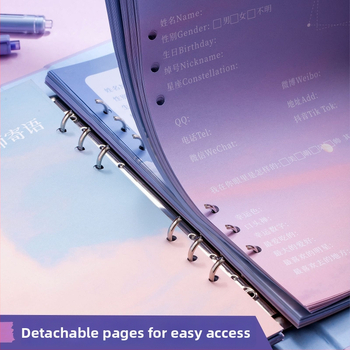 Zbornik uspomena za učenike šestog razreda s kožnim omotom, vezom tipa binder, izmjenjivim stranicama i adresarom