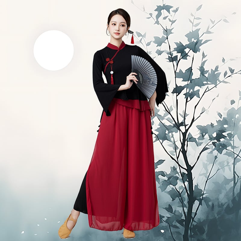 Kostim za square dance; gornji dio od modal, donji dio od šifona; Materijal: Modal; Podstava: Milk Silk; Sezone: Ljeto, Proljeće, Jesen