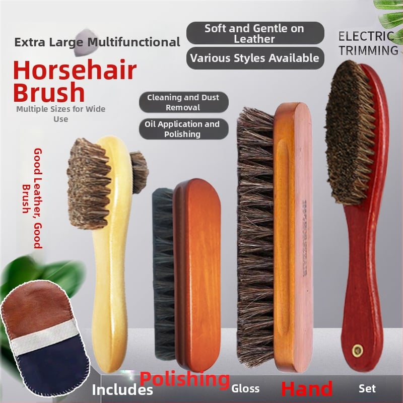 Βούρτσα παπουτσιών με τρίχες αλόγου για φροντίδα – Χωρίς εμπορική επωνυμία, ηπειρωτική Κίνα