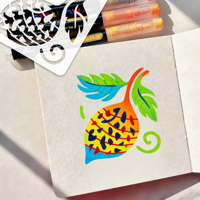 Gyerek PET rajz- és graffiti sablon SJX-74 — kézzel készített, kreatív rajztábla